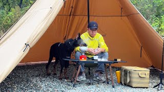 Relaxing Outdoor Afternoon Tea｜Mengshi 917｜Camping｜Doberman [upl. by Babbette460]