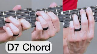 D7 Guitar Chord 🎸 How to play the D Seven chord on GUITAR [upl. by Teuton]