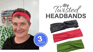 DIY TWITSTED HEADBANDS  3 EasyToMake Styles [upl. by Annaiviv827]