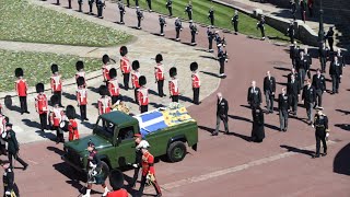 The Royal family walk in Prince Philips funeral procession at Windsor Castle [upl. by Nace]