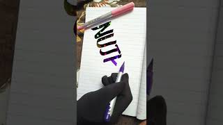 Colour glitter pen writing comment subscribe like share [upl. by Strage]