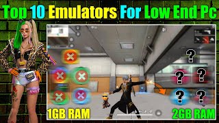 Top 10 Best Android Emulator For Low End Pc  1GB Ram  2GB Ram No Graphics Card [upl. by Pennebaker390]