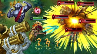 URF Insane Moments LOL URF Leona 1v5 URF Master Yi Renekton Funny [upl. by Aneekas]