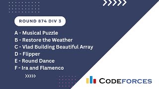 Codeforces Round 874 Div 3  A B C D E F  Video Editorial C [upl. by Jaenicke]