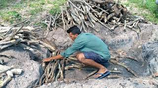 CARVÃO VEGETAL APRENDA COMO FAZER PASSO A PASSO 2019 [upl. by Annawoj275]