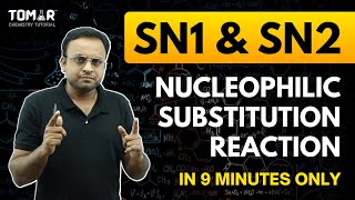 Nucleophilic substitution reaction  SN1 amp SN2 Class 12 Haloalkane and Haloarenes [upl. by Pauli]