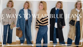 5 WAYS TO WEAR BLUE JEANS [upl. by Nageek731]