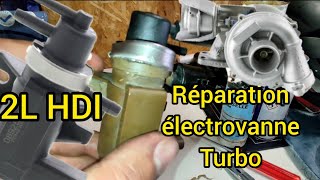 réparation électrovanne turbo 2LHDI طريقة تصليح الكتروفان تيربو peugeot307 fap vlog ميكانيكي [upl. by Luce]