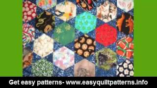 hexagon quilting patterns beginner quilt [upl. by Hahsi]