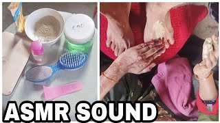 ASMR SOUND PEDICURE LEG MASSAGEONLY 2😜 [upl. by Sanbo829]