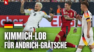 Gelungene Premiere als DFBKapitän Kimmich über den quotnahezu perfektenquot Abend gegen Ungarn  DFB [upl. by Eitra]