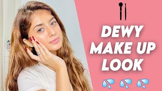 My Go – To Dewy Makeup Look  Arishfa Khan [upl. by Irotal799]