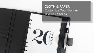 Customizing an Agenda Made EASY 2 Step Planner Set Up  Cloth amp Paper [upl. by Schenck]