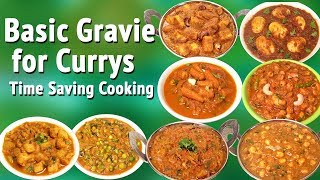 Basic Gravy for Currys  Time saving Cooking l Cooking Hacks l Kitchen Tips by Hyderabadi Ruchulu [upl. by Orat]