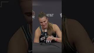 Sabrina Ionescu reacts to breaking alltime WNBA 3Point Contest record shorts [upl. by Curson]