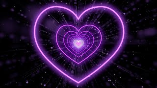 Love Heart💜Purple Heart Background Heart Tunnel Background  Animated Background 3Hours [upl. by Laon672]