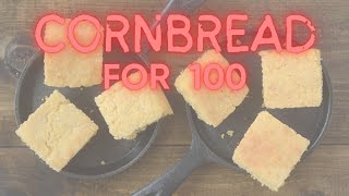 Cornbread for 100 people  How to make cornbread for a crowd from scratch [upl. by Eelessej329]