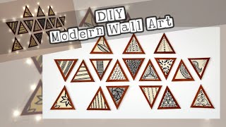 DIY Cardboard Wall Decor  Create Stunning Geometric Art with Simple Line Art  Home Decor Ideas [upl. by Yffub]