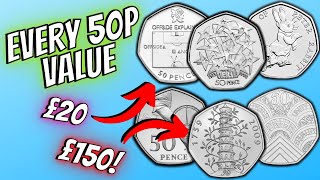 What is EVERY 50p Coin REALLY Worth UK Circulation [upl. by Karola]