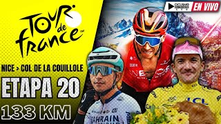 🔴EN VIVO 🚵‍♂️TOUR DE FRANCIA 🟡ETAPA 20  133 KM 🚵‍♂️ [upl. by Einahpts220]