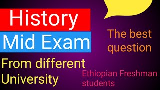 history mid exam from different university [upl. by Redvers]