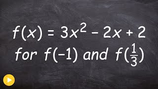 How to evaluate a quadratic function [upl. by Tseng693]