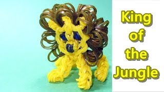 Rainbow Loom LION Charm DIY Mommy Animals How to Make Loom Bands Animals [upl. by Uah]