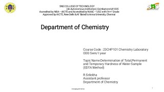 Hardness of water Sample by EDTA Method [upl. by Noivert]