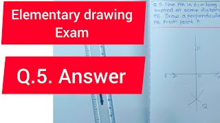 Elementary Drawing Exam Geometry question No 5 Answer in English  Ashwin3darts [upl. by Ajup]