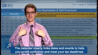 ASL IRS Tax Calendar Captions amp Audio [upl. by Dnalerb889]