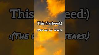 Nasheed the way of tears 😭 youtubeshorts [upl. by Ahsila]