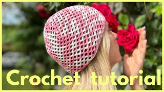 Quick amp Easy Summer Beanie Crochet Tutorial [upl. by Hoyt]