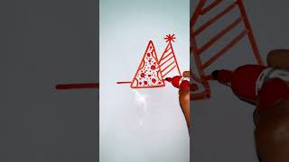 How to draw Birthday cone hat howtodraw kidsdrawing shorts PalakEducationArts [upl. by Refinne227]