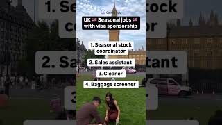 Seasonal jobs with visa sponsorship in the UK 🇬🇧 careeredu [upl. by Pinette397]