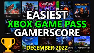 Easiest Xbox Game Pass Games for Gamerscore amp Achievements  Updated for December 2022 [upl. by Vickie]