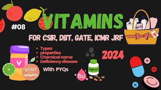 All about Vitamins  Biochemistry Concept  Types properties amp Deficiency [upl. by Nylsirk442]