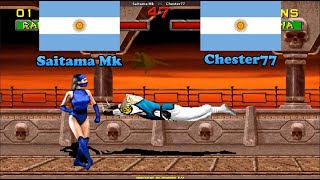 Mortal Kombat II ➤ Saitama Mk Argentina vs Chester77 Argentina mk2 [upl. by Chesney47]