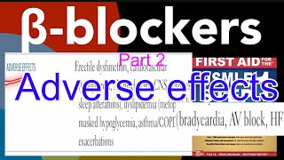 βblockers part 2 adverse effects in HindiUrdu by first aid for the USMLE step 1 [upl. by Eirrek306]