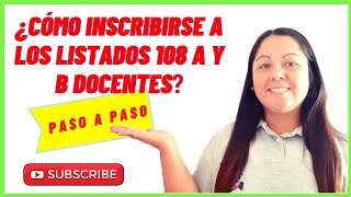 👩‍🏫👨‍🏫 INSCRIPCIÓN INGRESO A LA DOCENCIA▶️LISTADOS 108 A Y B [upl. by Junia]