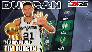 Best PRIME TIM DUNCAN Build in NBA 2K25 [upl. by Enilamme]