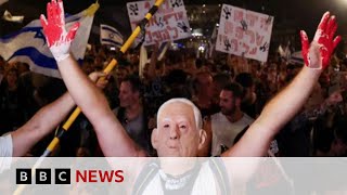 General strike in Israel begins  BBC News [upl. by Nnaylime284]