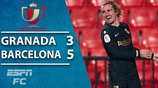 Barcelona stages SENSATIONAL comeback vs Granada to reach Copa del Rey semis  ESPN FC Highlights [upl. by Ahselrak134]