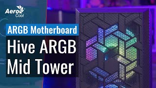 AeroCool Hive Mid Tower Case  How to Connect the Fans to Your Addressable RGB Motherboard [upl. by Lottie482]