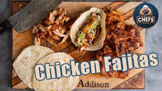 EASY Chicken Fajitas  Cooking on a Traeger [upl. by Dranek]