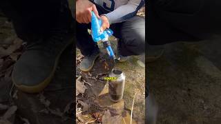 How to use Sawyer Squeeze mini Water Filter System 💧 backpackinggear backcountry watersafety [upl. by Nyladnek353]