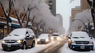 SNOWSTORM SASKATOON CANADA 25 ❄️☃️🌨️ NOV24 2024 [upl. by Ayra915]