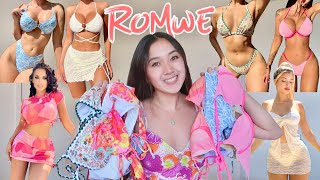 HUGE Summer ROMWE Bikini TryOn Haul 2023  Trendy amp Affordable Swimwear w DISCOUNT CODE [upl. by Saffier]