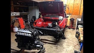 MK2 GTI VR6 Swap 24v Engine installation Pt 3 [upl. by Simaj922]