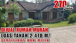 DIJUAL CEPAT RUMAH MURAH DAN TANAH PEKARANGAN Luas Tanah 2470m²  Harga 270 Juta [upl. by Uwkuhceki723]