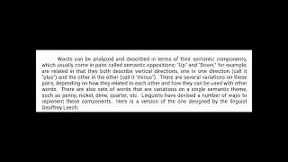 Componential analysis  Componential analysis in semantics notes [upl. by Ener]